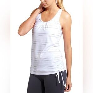 UEC ATHLETA WHITE MULTI STRIPE TINKER TANK 2 SZ XXS